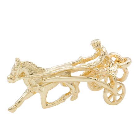 Gold Plate Horse Trotter Charm by Rembrandt Charms Gold Plate Horse Trotter Charm by Rembrandt Charms