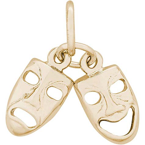Gold Plate Comedy & Tragedy Masks Accent by Rembrandt Charms Gold Plate Comedy & Tragedy Masks Accent by Rembrandt Charms