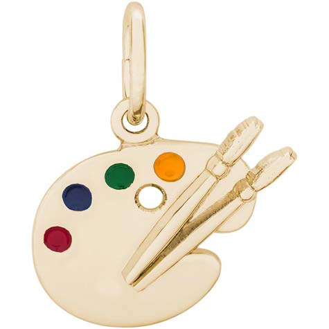 14K Gold Small Artist Palette Charm by Rembrandt Charms 14K Gold Small Artist Palette Charm by Rembrandt Charms