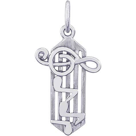 Sterling Silver Small Music Staff Charm by Rembrandt Charms Sterling Silver Small Music Staff Charm by Rembrandt Charms