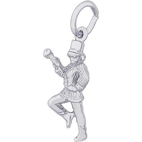 14K White Gold Majorette Charm by Rembrandt Charms 14K White Gold Majorette Charm by Rembrandt Charms