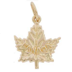 Gold Plate Canada Maple Leaf Charm by Rembrandt Charms Gold Plate Canada Maple Leaf Charm by Rembrandt Charms