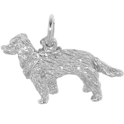 14K White Gold Golden Retriever Dog Charm by Rembrandt Charms 14K White Gold Golden Retriever Dog Charm by Rembrandt Charms