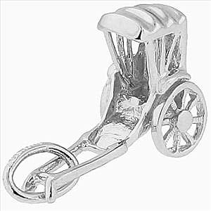 Sterling Silver Rickshaw Charm by Rembrandt Charms Sterling Silver Rickshaw Charm by Rembrandt Charms