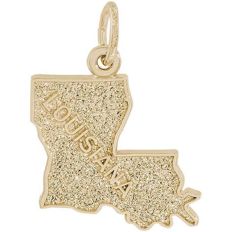 14K Gold Louisiana Charm by Rembrandt Charms 14K Gold Louisiana Charm by Rembrandt Charms