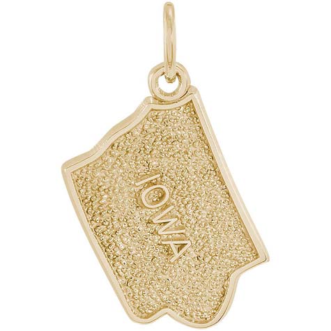 14K Gold Iowa State Map Charm by Rembrandt Charms 14K Gold Iowa State Map Charm by Rembrandt Charms