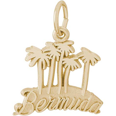 14K Gold Bermuda Palm Trees Charm by Rembrandt Charms 14K Gold Bermuda Palm Trees Charm by Rembrandt Charms