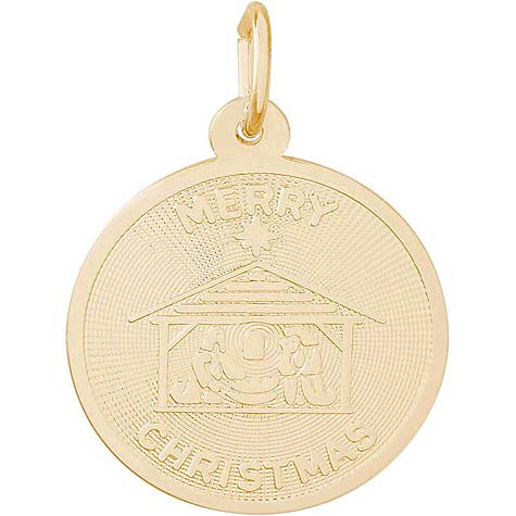 14K Gold Merry Christmas Charm by Rembrandt Charms 14K Gold Merry Christmas Charm by Rembrandt Charms