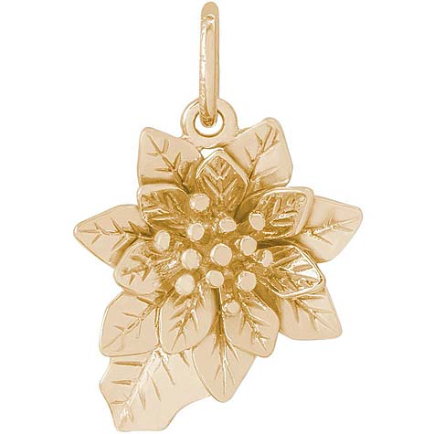 14K Gold Poinsettia Flower Charm by Rembrandt Charms 14K Gold Poinsettia Flower Charm by Rembrandt Charms