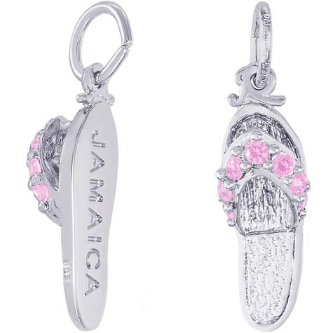 14K White Gold Jamaica Sandal Charm by Rembrandt Charms 14K White Gold Jamaica Sandal Charm by Rembrandt Charms