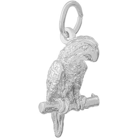 14K White Gold Parakeet Charm by Rembrandt Charms 14K White Gold Parakeet Charm by Rembrandt Charms