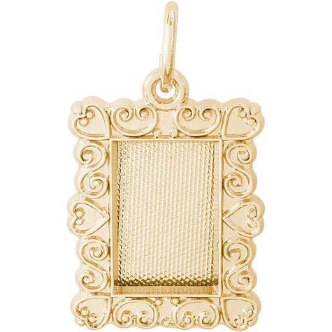 14K Gold Scroll Pitcher Frame Charm by Rembrandt Charms 14K Gold Scroll Pitcher Frame Charm by Rembrandt Charms