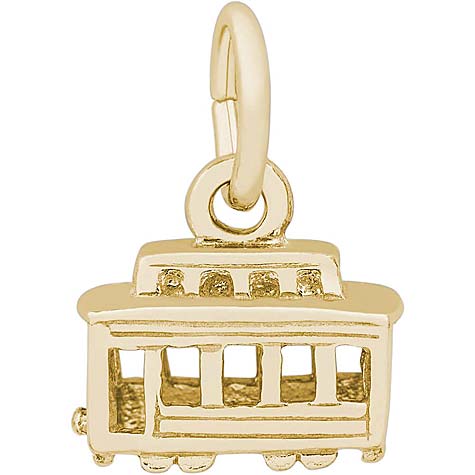 14K Gold Cable Car Accent Charm by Rembrandt Charms 14K Gold Cable Car Accent Charm by Rembrandt Charms
