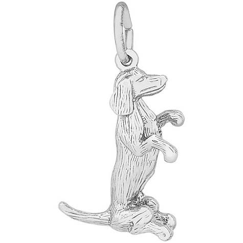 14K White Gold Dachshund Dog Charm by Rembrandt Charms 14K White Gold Dachshund Dog Charm by Rembrandt Charms