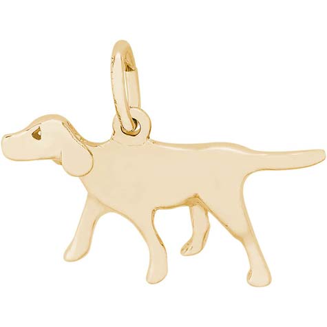 Gold Plate Retriever Dog Charm by Rembrandt Charms Gold Plate Retriever Dog Charm by Rembrandt Charms