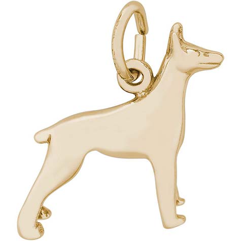 10K Gold Doberman Dog Charm by Rembrandt Charms 10K Gold Doberman Dog Charm by Rembrandt Charms