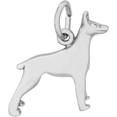 Sterling Silver Doberman Dog Charm by Rembrandt Charms Sterling Silver Doberman Dog Charm by Rembrandt Charms