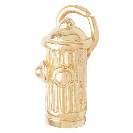 Gold Plate Fire Hydrant Accent Charm by Rembrandt Charms Gold Plate Fire Hydrant Accent Charm by Rembrandt Charms