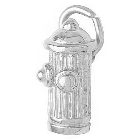 14K White Gold Fire Hydrant Accent Charm by Rembrandt Charms 14K White Gold Fire Hydrant Accent Charm by Rembrandt Charms