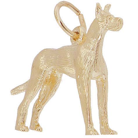 Gold Plated Great Dane Dog Charm by Rembrandt Charms Gold Plated Great Dane Dog Charm by Rembrandt Charms
