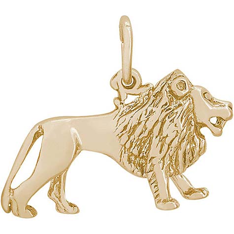 Gold Plate Lion Charm by Rembrandt Charms Gold Plate Lion Charm by Rembrandt Charms