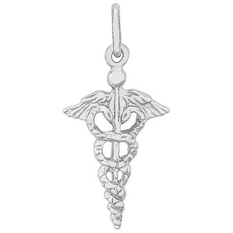 Sterling Silver Caduceus Charm by Rembrandt Charms Sterling Silver Caduceus Charm by Rembrandt Charms