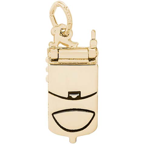 14K Gold Cell Phone Charm flips open by Rembrandt Charms 14K Gold Cell Phone Charm flips open by Rembrandt Charms
