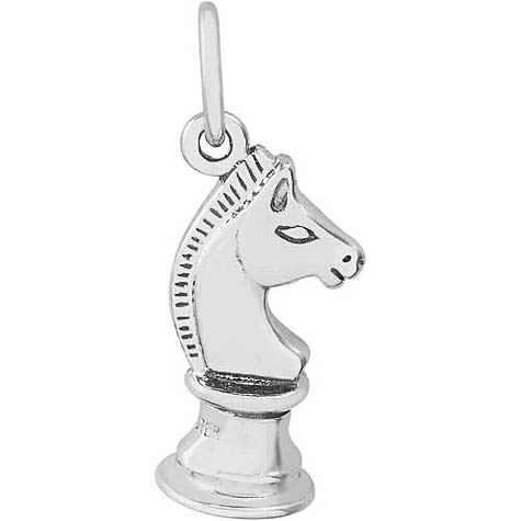 14K White Gold Knight Chess Piece Charm by Rembrandt Charms 14K White Gold Knight Chess Piece Charm by Rembrandt Charms