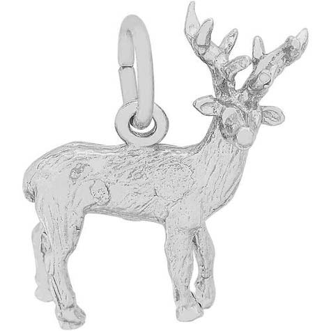 14K White Gold Elk Charm by Rembrandt Charms 14K White Gold Elk Charm by Rembrandt Charms