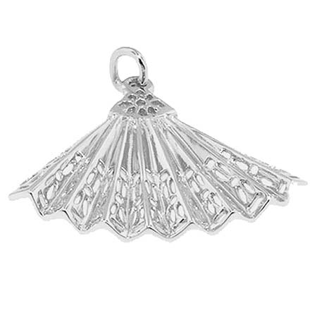 14K White Gold Hand Fan Charm by Rembrandt Charms 14K White Gold Hand Fan Charm by Rembrandt Charms