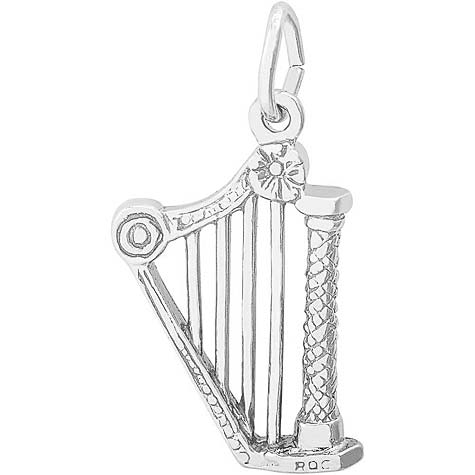 Sterling Silver Harp Charm by Rembrandt Charms Sterling Silver Harp Charm by Rembrandt Charms