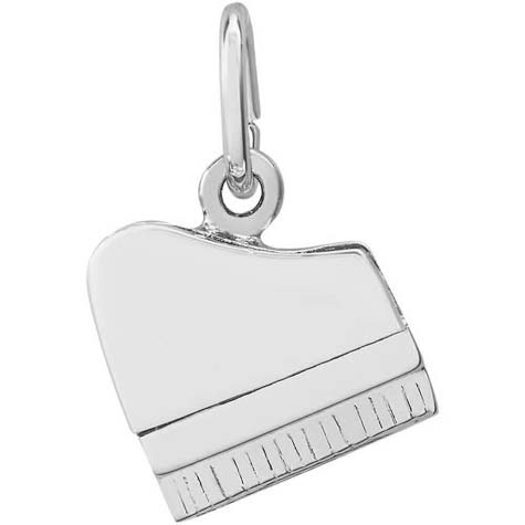 14K White Gold Petite Piano Charm by Rembrandt Charms 14K White Gold Petite Piano Charm by Rembrandt Charms