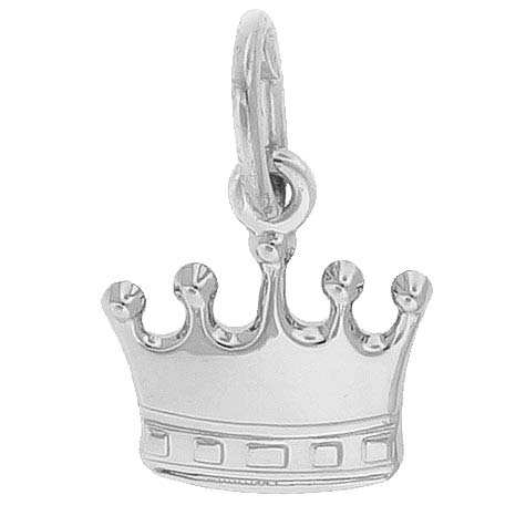 Sterling Silver Crown Accent Charm by Rembrandt Charms Sterling Silver Crown Accent Charm by Rembrandt Charms