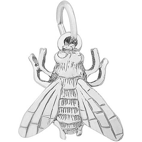 14K White Gold Fly Charm by Rembrandt Charms 14K White Gold Fly Charm by Rembrandt Charms