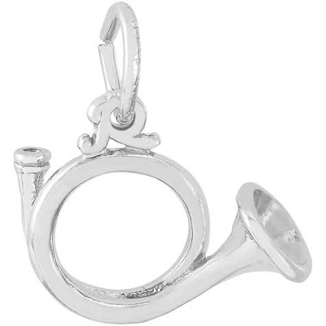 Sterling Silver Hunting Horn Charm by Rembrandt Charms Sterling Silver Hunting Horn Charm by Rembrandt Charms