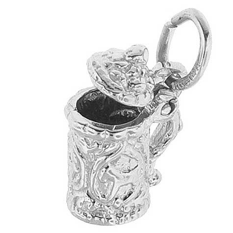 Sterling Silver Beer Stein Accent Charm by Rembrandt Charms Sterling Silver Beer Stein Accent Charm by Rembrandt Charms