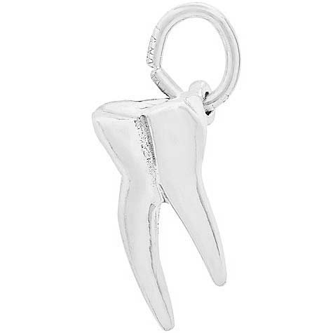 14k White Gold Tooth Charm by Rembrandt Charms 14k White Gold Tooth Charm by Rembrandt Charms