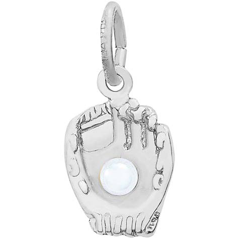 Sterling Silver Baseball Glove Accent Charm by Rembrandt Charms Sterling Silver Baseball Glove Accent Charm by Rembrandt Charms