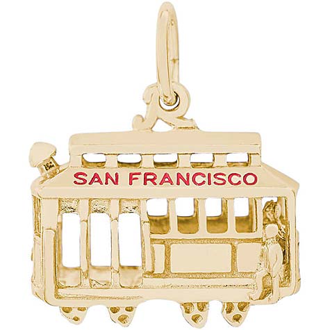 14k Gold San Francisco Cable Car by Rembrandt Charms 14k Gold San Francisco Cable Car by Rembrandt Charms