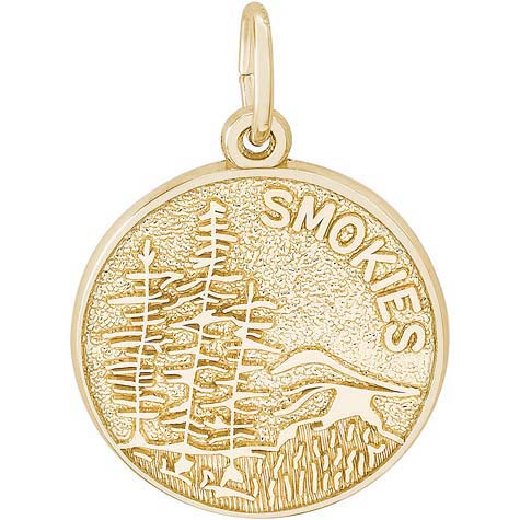 14K Gold Smokies Mountain Charm by Rembrandt Charms 14K Gold Smokies Mountain Charm by Rembrandt Charms
