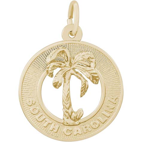 14K Gold South Carolina Charm by Rembrandt Charms 14K Gold South Carolina Charm by Rembrandt Charms
