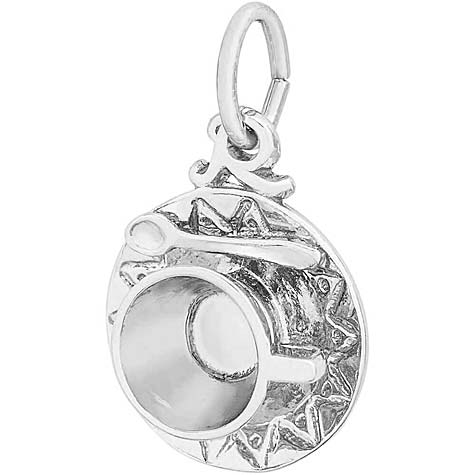 Sterling Silver Cup and Saucer Charm by Rembrandt Charms Sterling Silver Cup and Saucer Charm by Rembrandt Charms