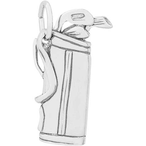 14K White Gold Golf Clubs Charm by Rembrandt Charms 14K White Gold Golf Clubs Charm by Rembrandt Charms