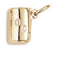 14K Gold Soda Can Charm by Rembrandt Charms 14K Gold Soda Can Charm by Rembrandt Charms