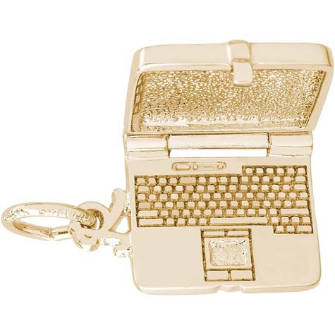 14k Gold Laptop Computer Charm by Rembrandt Charms 14k Gold Laptop Computer Charm by Rembrandt Charms