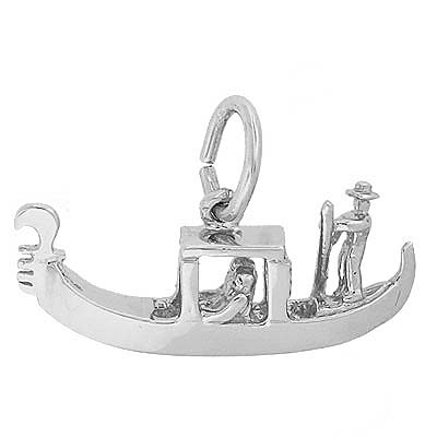 Sterling Silver Venetian Gondola Charm by Rembrandt Charms Sterling Silver Venetian Gondola Charm by Rembrandt Charms