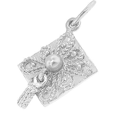 Sterling Silver Ornate Graduation Cap Charm by Rembrandt Charms Sterling Silver Ornate Graduation Cap Charm by Rembrandt Charms