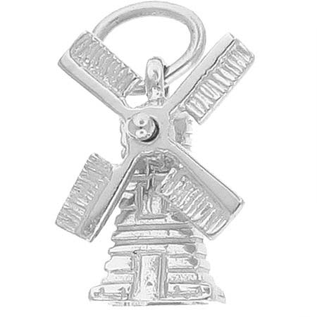Sterling Silver Windmill Charm by Rembrandt Charms Sterling Silver Windmill Charm by Rembrandt Charms