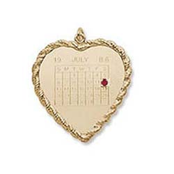 14k Gold Birthstone Calendar Charm by Rembrandt Charms 14k Gold Birthstone Calendar Charm by Rembrandt Charms