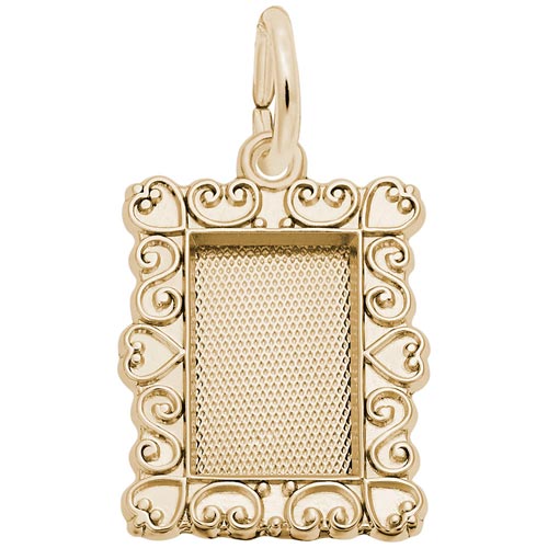 Gold Plated Scroll Pitcher Frame Charm by Rembrandt Charms Gold Plated Scroll Pitcher Frame Charm by Rembrandt Charms